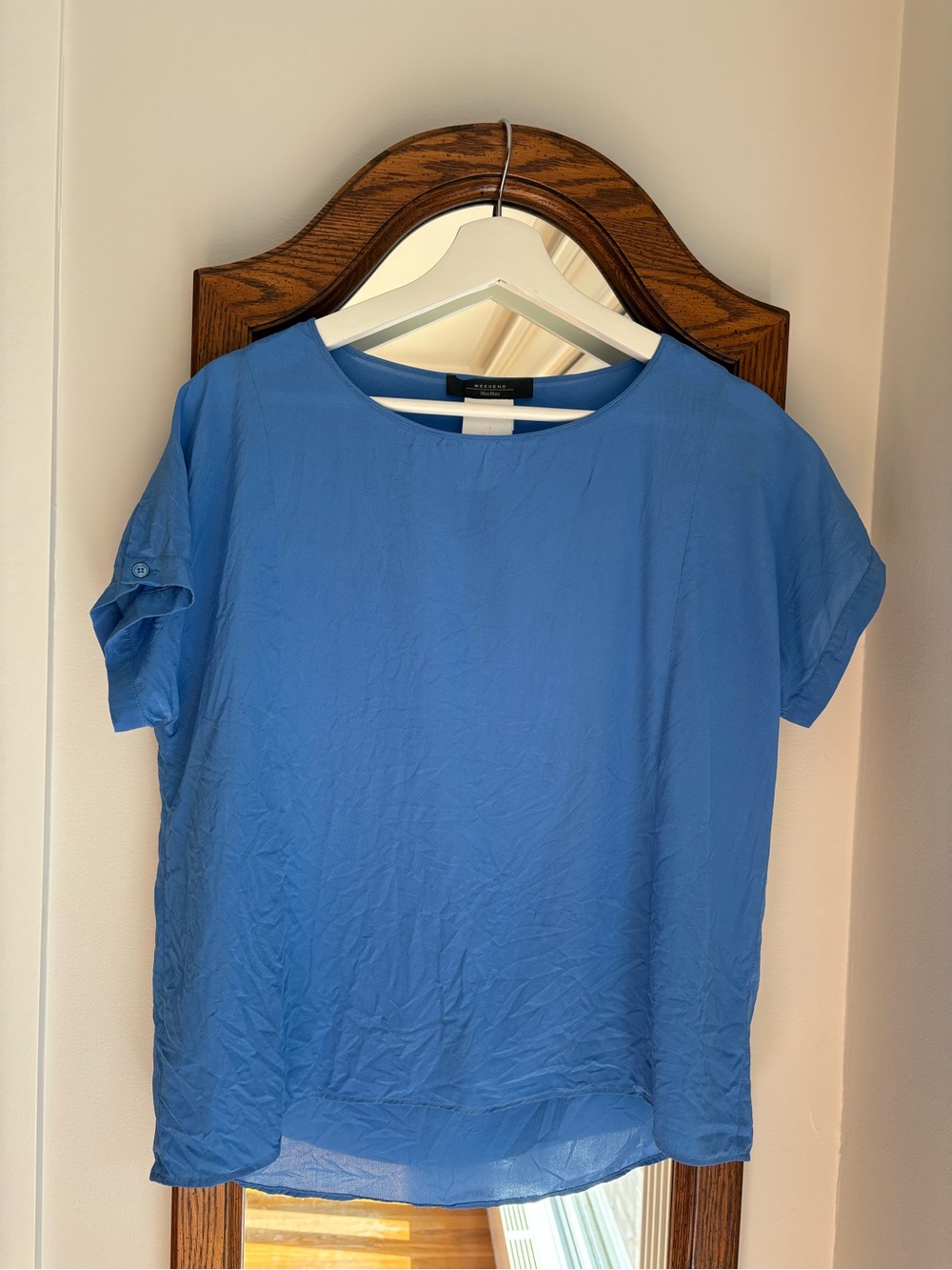 Weekend MaxMara Blue Silk Tshirt